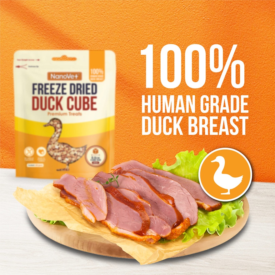 Freeze Dried Duck Cube Premium Treats 200gm