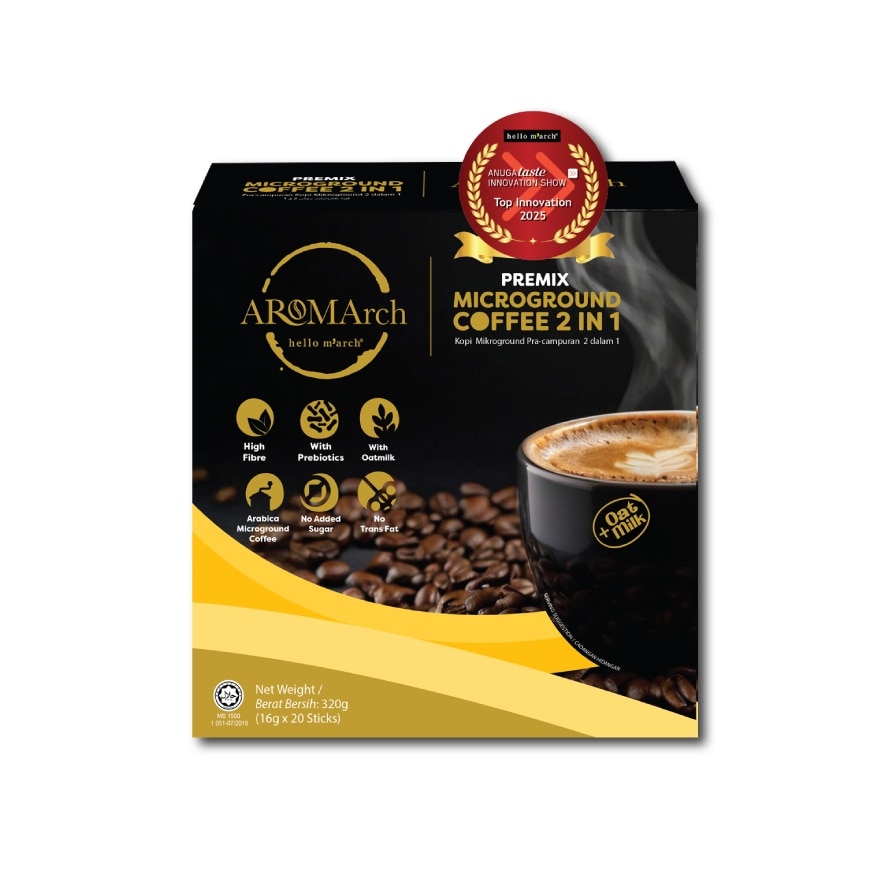 AROMArch Prebiotic Oatmilk Microground Coffee 2-in-1 20s