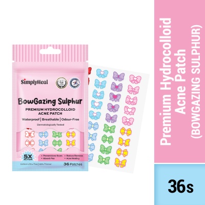 SIMPLYHEAL - BowGazing Sulphur Day & Night Premium Hydrocolloid Acne Patch 36s image