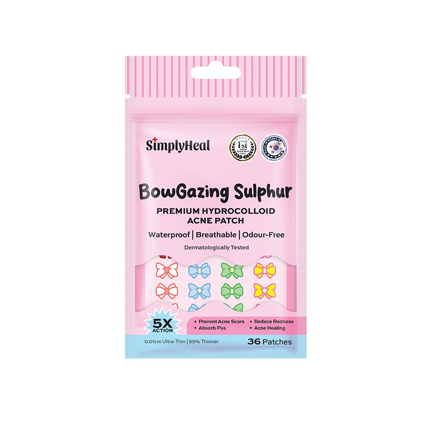 BowGazing Sulphur Day & Night Premium Hydrocolloid Acne Patch 36s