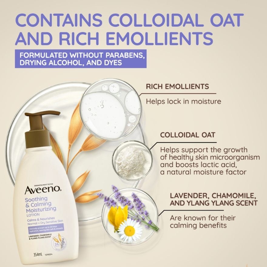 Soothing & Calming Moisturizing Lotion With Lavender Scent 354ml