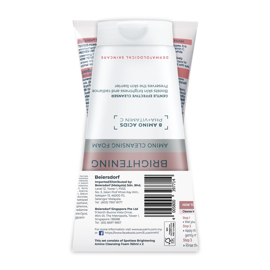 Spotless Brightening Amino Cleansing Foam Twin Pack 150g