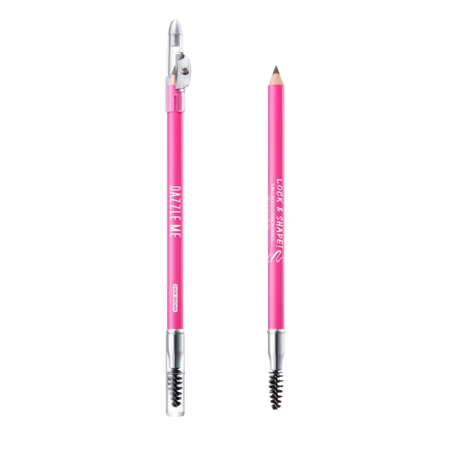 Lock & Shape! 3-In-1 Wood Eyebrow Pencil Dark Brown