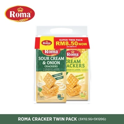 ROMA - Cracker Combo Pack (Cream Cracker 360g+Sour Cream Cracker 337.5g)