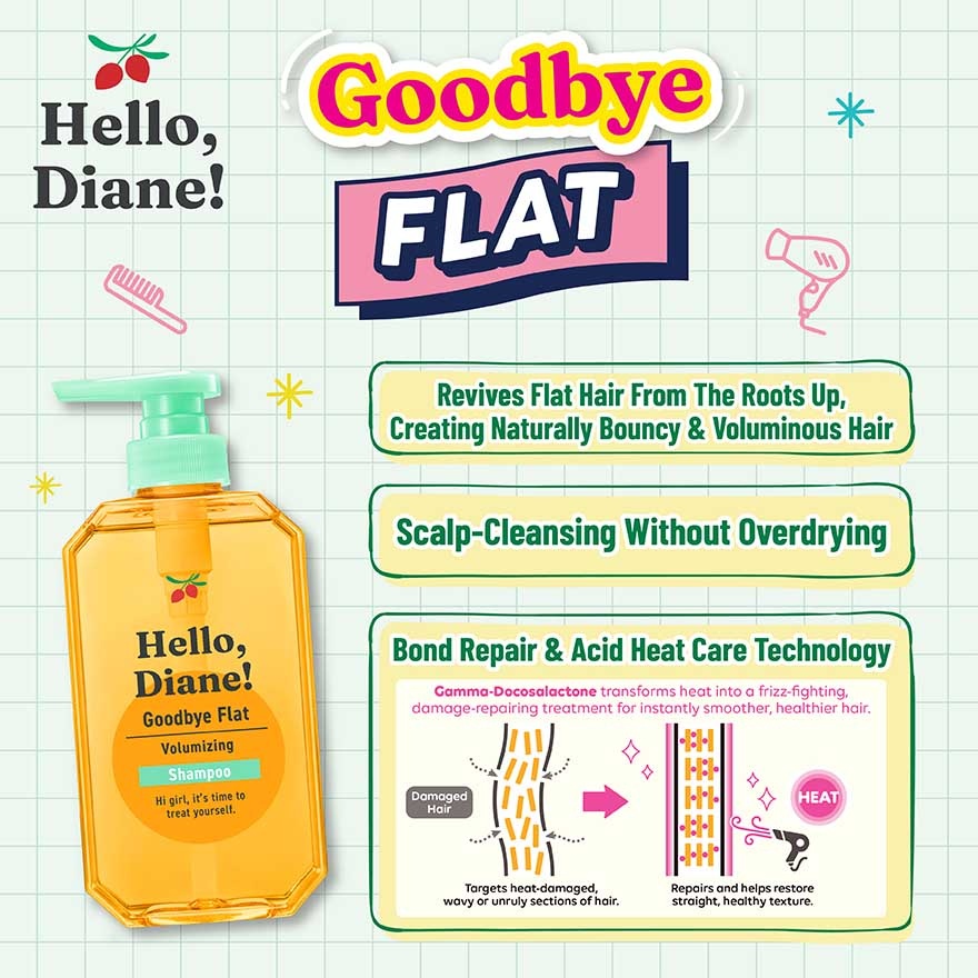 Hello,Diane! Goodbye Flat Volumizing Shampoo 400ml
