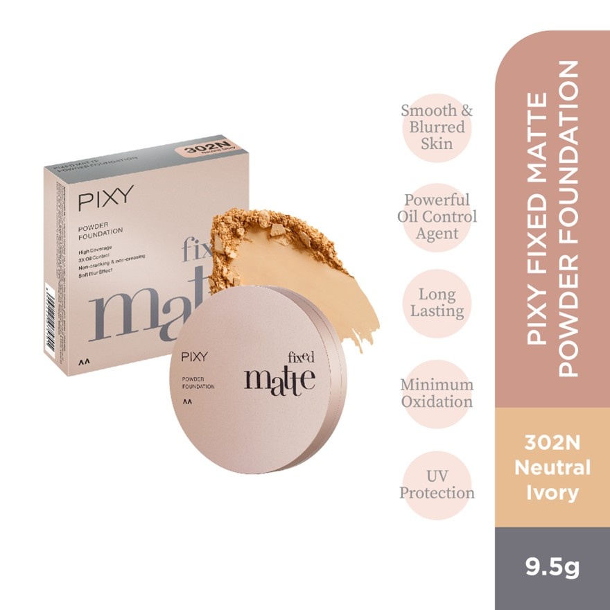 Fixed Matte Powder Foundation 302N Neutral Ivory 9.5g