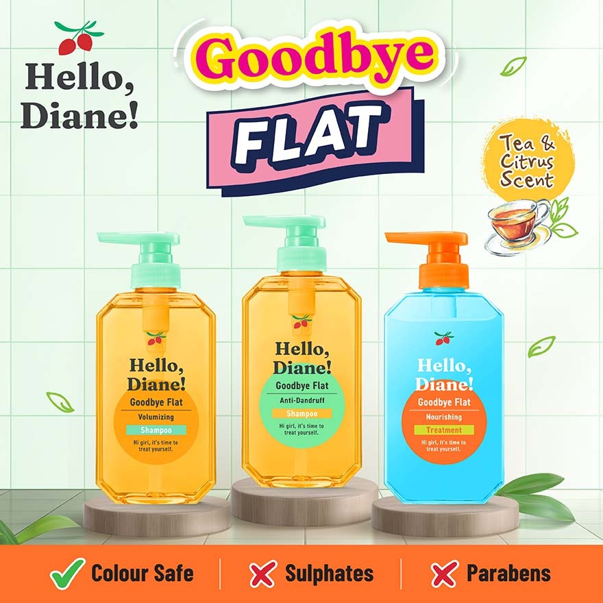 Hello,Diane! Goodbye Flat Anti Dandruff Shampoo 400ml