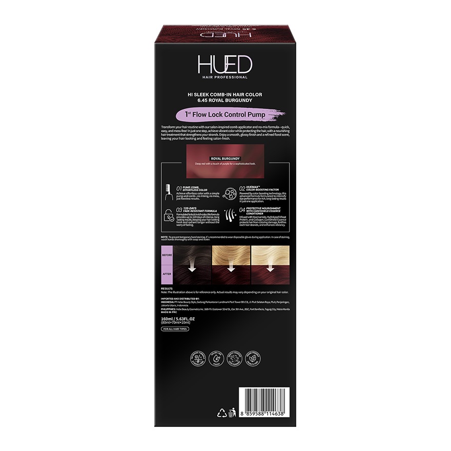 Hi Sleek Comb-in Hair Color 6.45 Royal Burgundy 1's