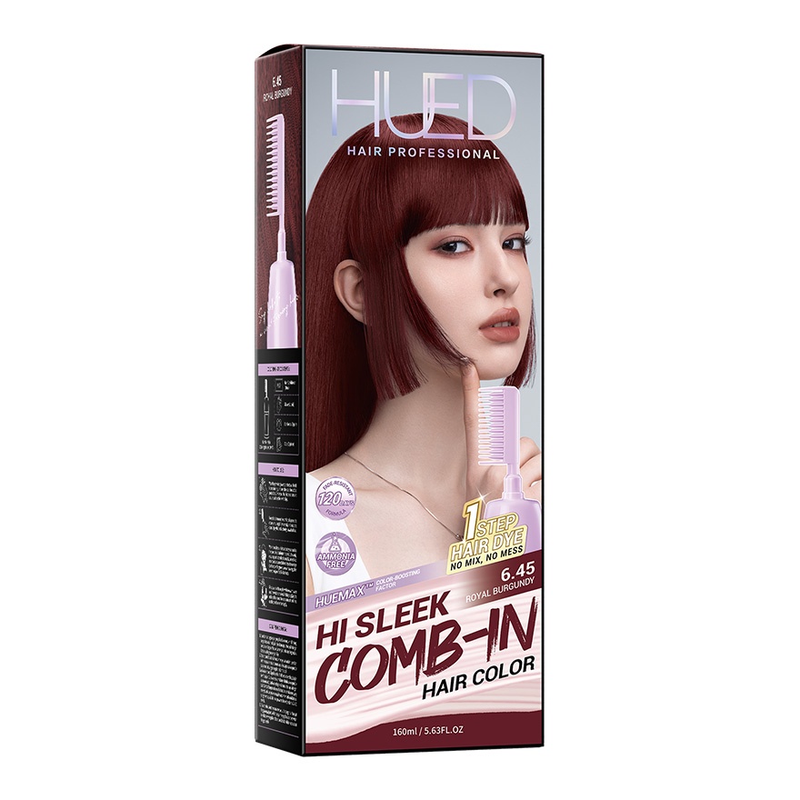 Hi Sleek Comb-in Hair Color 6.45 Royal Burgundy 1's