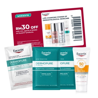 EUCERIN - Redeem Eucerin Dermopure Cleanse & Protect Mini Kit 1s with 50 Watsons points