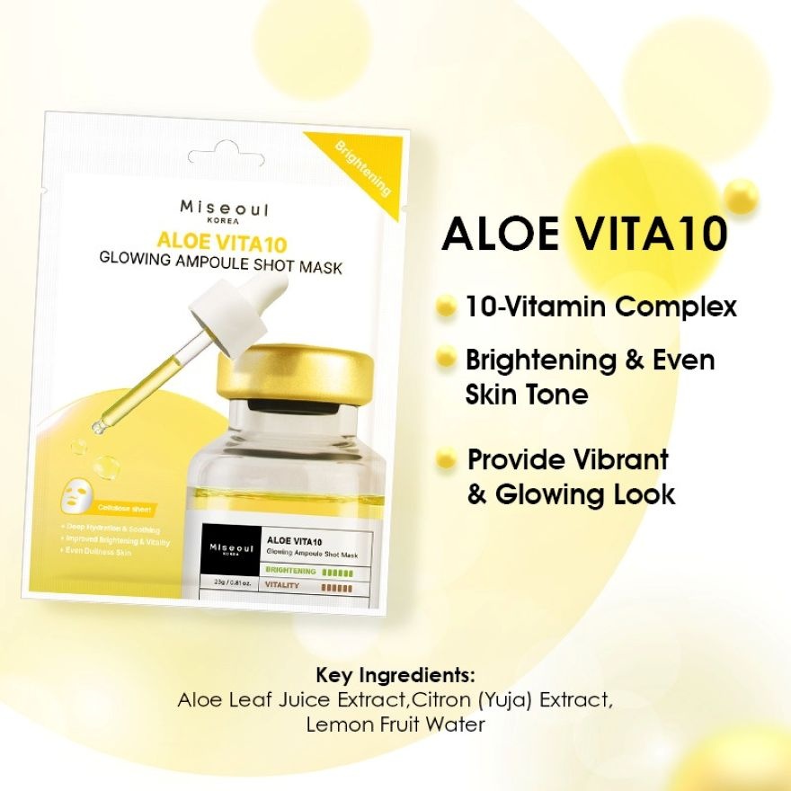Aloe Vita 10 Glowing Ampoule Shot Mask 23g