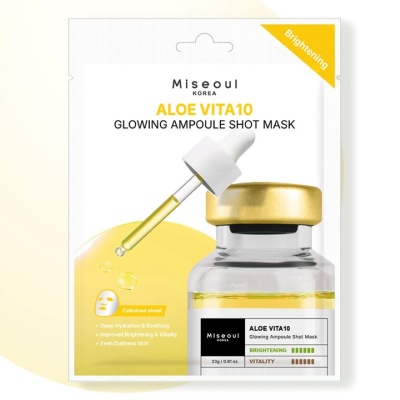 MISEOUL - Aloe Vita 10 Glowing Ampoule Shot Mask 23g