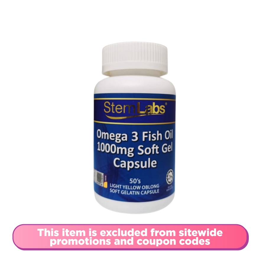 Omega-3 Fish Oil 1,000mg Softgel 50's