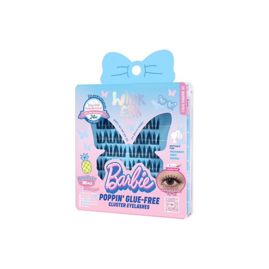 Barbie Wink Era Poppin' Glue-Free Cluster Eyelashes 19 Barbie Doll