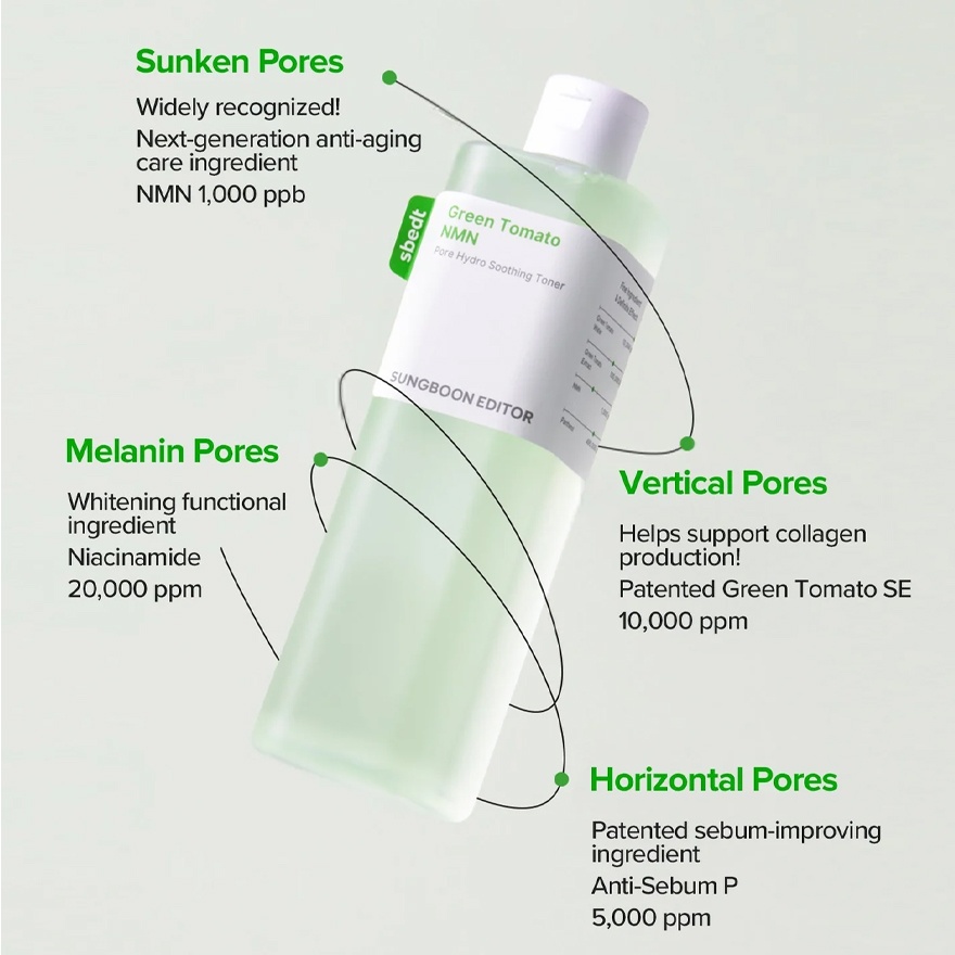 Green Tomato NMN Pore Hydro Soothing Toner 350ml