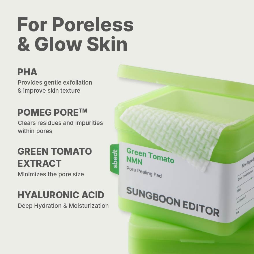 Green Tomato NMN Pore Peeling Pad 60s