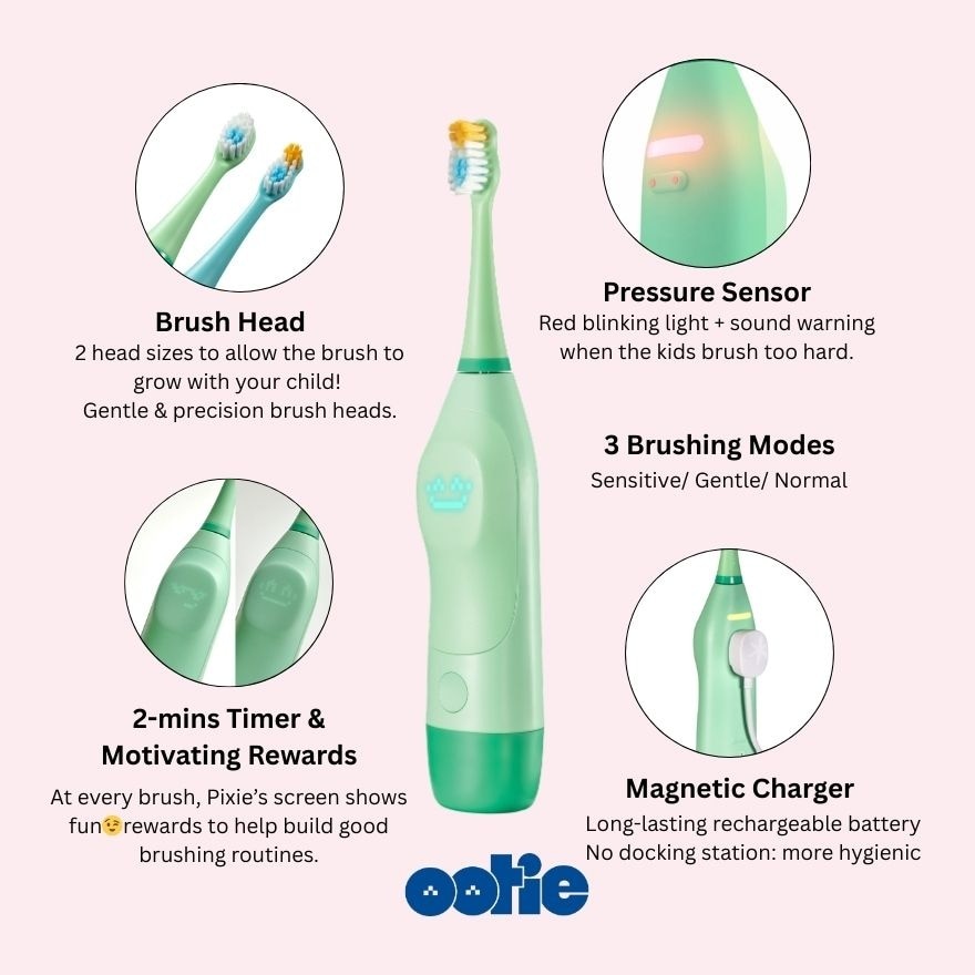 Ootie Kids Electric Toothbrush Green 1's