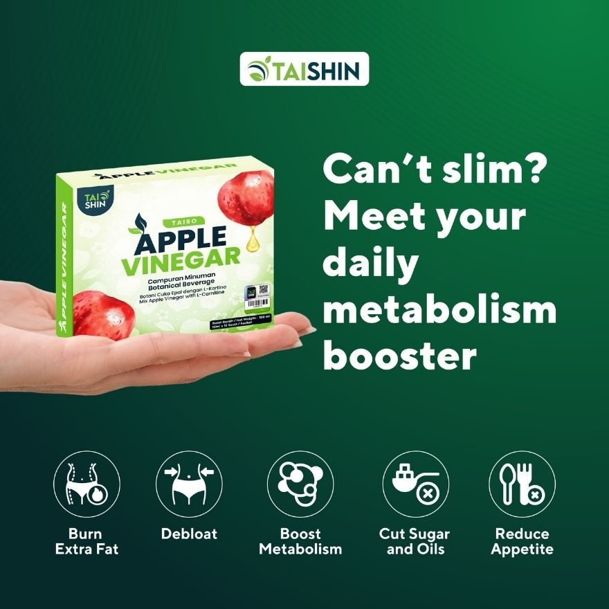 Taiso Botanical Beverage Mix Apple Vinegar with L-Carnitine