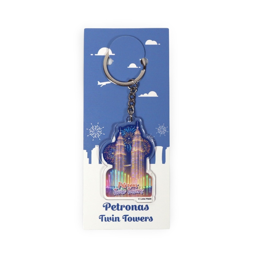 Petronas Twin Towers Night View Keychain KC19 1S image