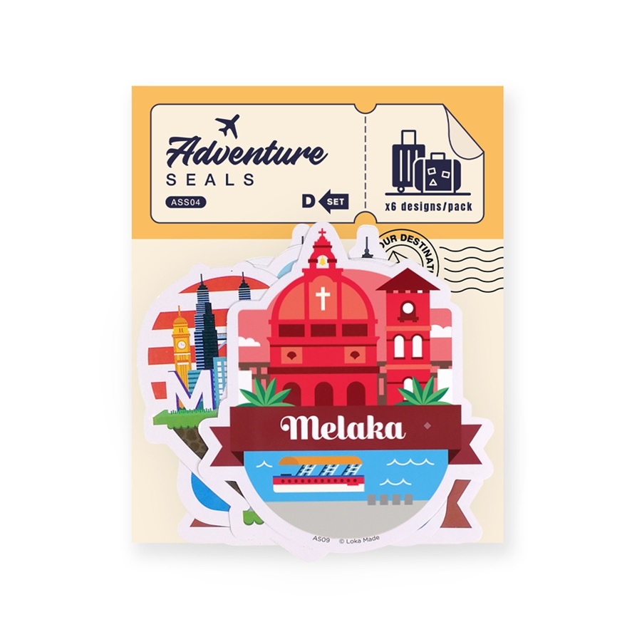 Adventure Seals Set D Luggage Sticker ASS04 6S image