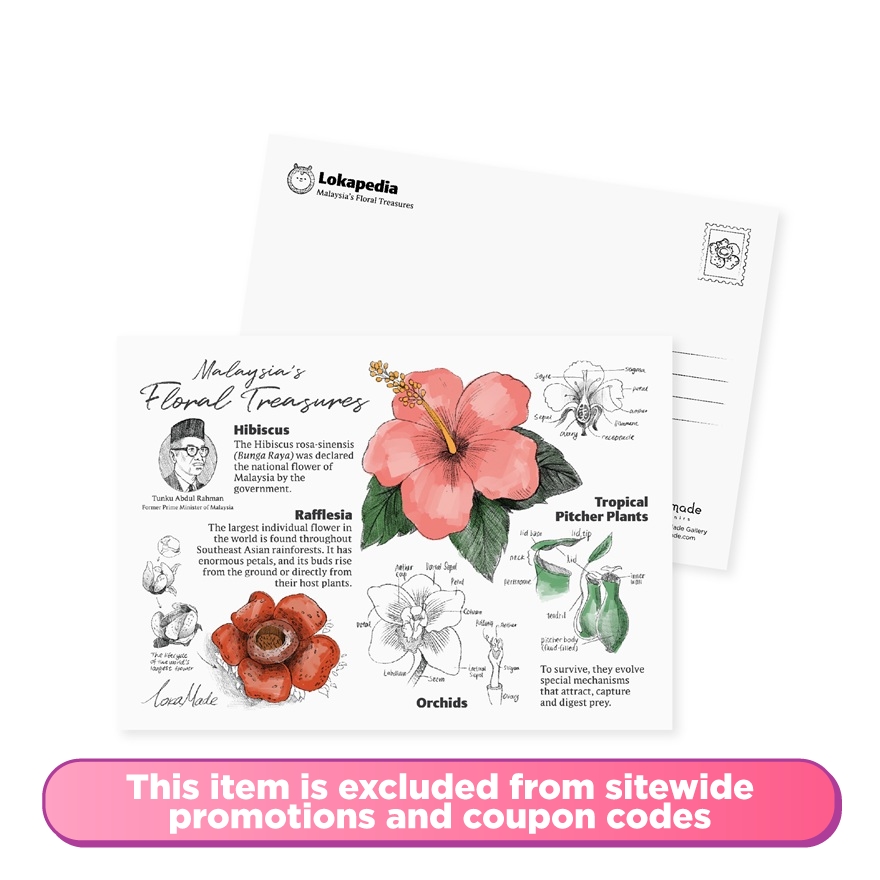 Lokapedia Postcard: Malaysia's Floral Treasures MSP138 1S image