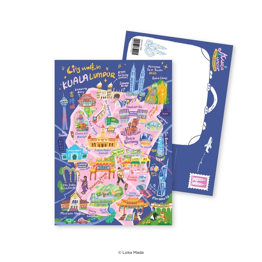 Doodle Land Postcard: City Walk in Kuala Lumpur MCP DL 006 1S image