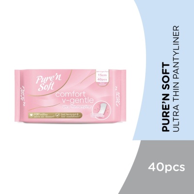 PURE'N SOFT Ultra Thin Pantyliner Floral Scented 15cm 40s image