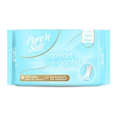 PURE'N SOFT - Ultra Thin Pantyliner Uncented 15cm 40s