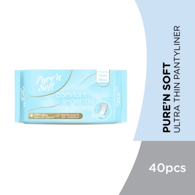 PURE'N SOFT Ultra Thin Pantyliner Uncented 15cm 40s image