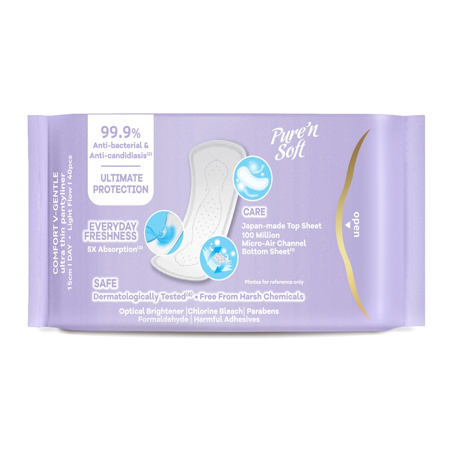 Ultra Thin Pantyliner Lavender Scented 15cm 40s