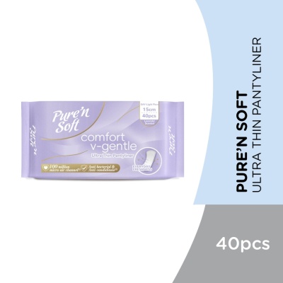 PURE'N SOFT Ultra Thin Pantyliner Lavender Scented 15cm 40s image