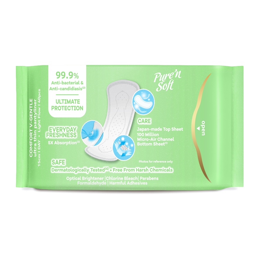 Ultra Thin Pantyliner Green Tea Scented 15cm 40s