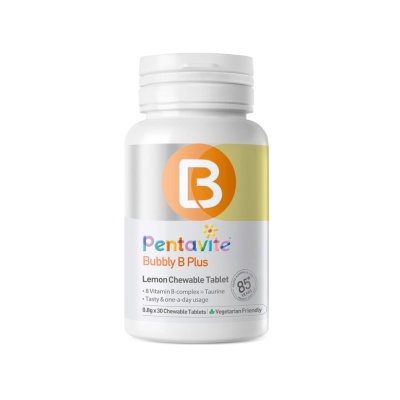 PENTAVITE - Bubbly B Plus Lemon Flavour Chewable 30's