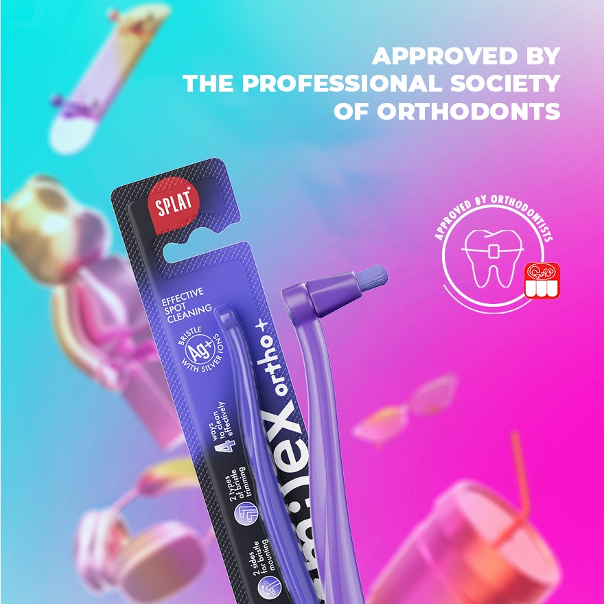 Orthodontic Tufted Toothbrush Purple 1s