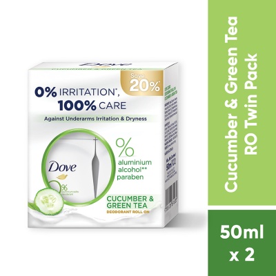 DOVE - Deodorant Roll On Cucumber & Green Tea 2X50ml