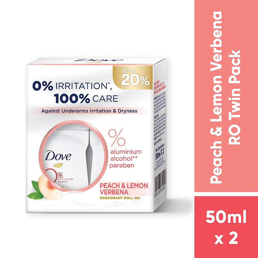 Deodorant Roll On Peach & Lemon Verbena 2X50ml