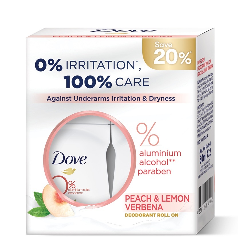 Deodorant Roll On Peach & Lemon Verbena 2X50ml