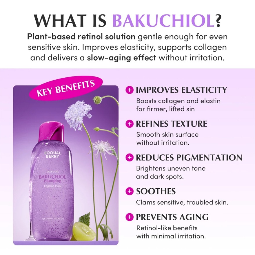 Deep Cera Bakuchiol Plumping Capsule Toner 150ml