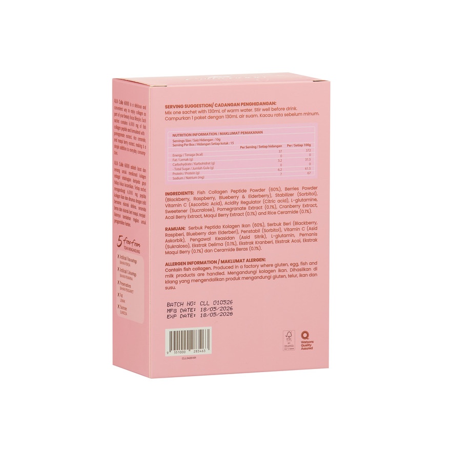 Colla 6000 Mixed Collagen Peptide Drinks 10GX15S
