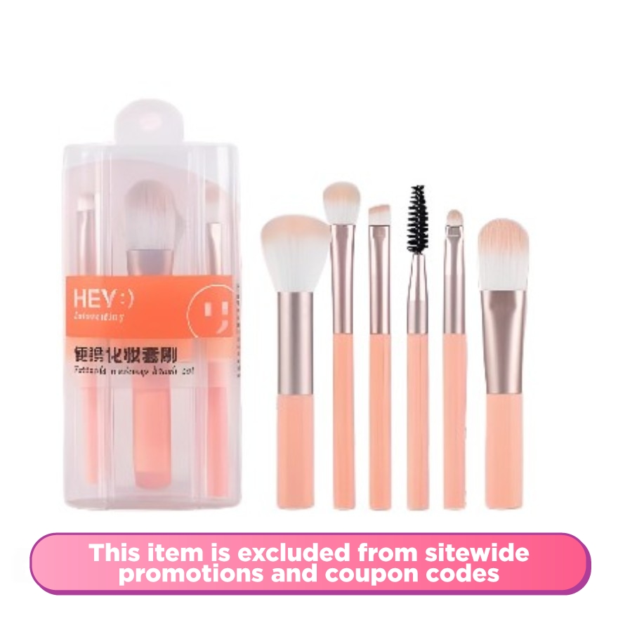 Portable Makeup Brush Set (6 Pcs)