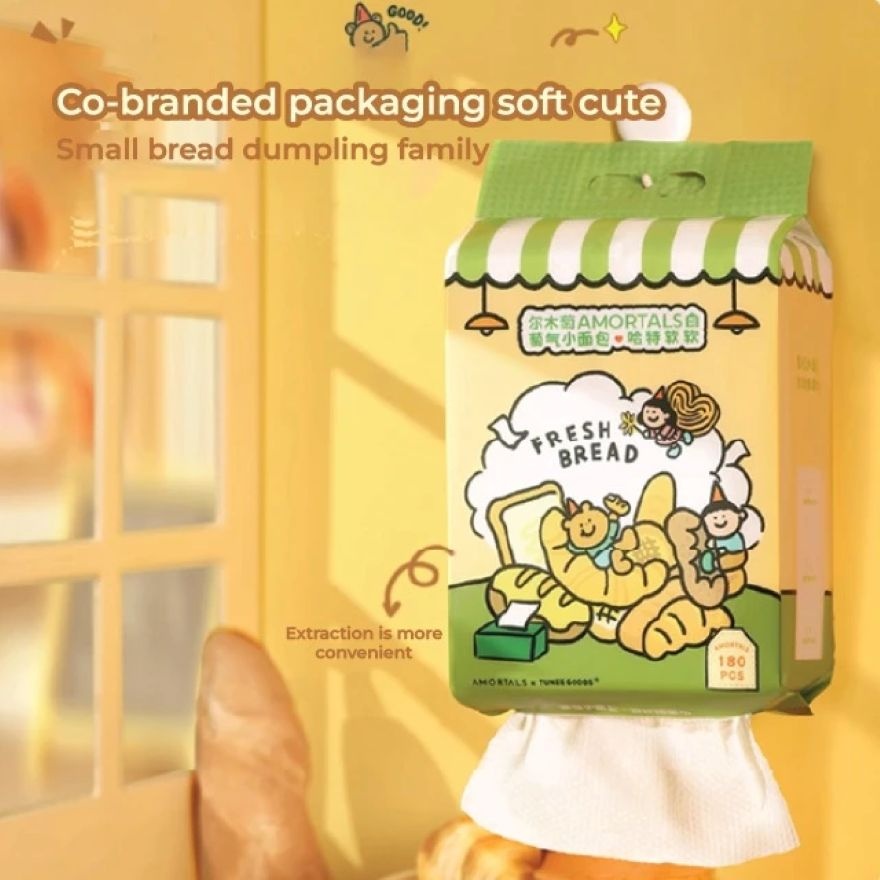 Tunee Goods Bread Series Cloud-Soft Tissues (180 Pcs)