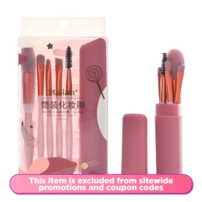 MALIAN - Storage Tube Makle Up Brush 5 pcs - Red image