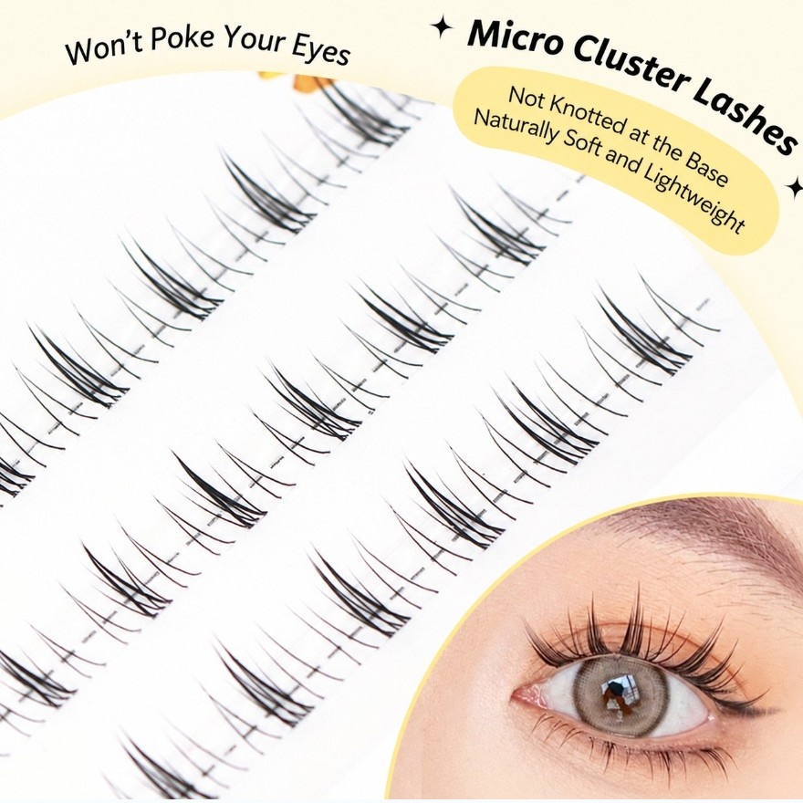 Single Cluster Segmented Natural False Eyelashes - 78 Lower Kitty