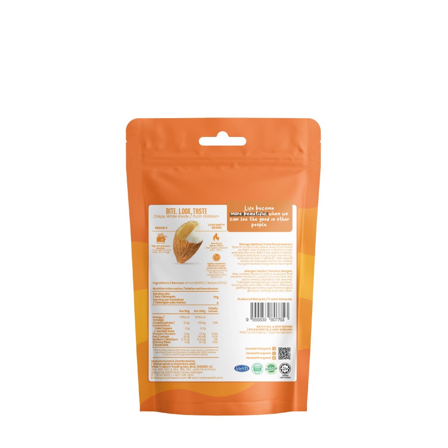 Lightly Roasted Natural Almond 150g