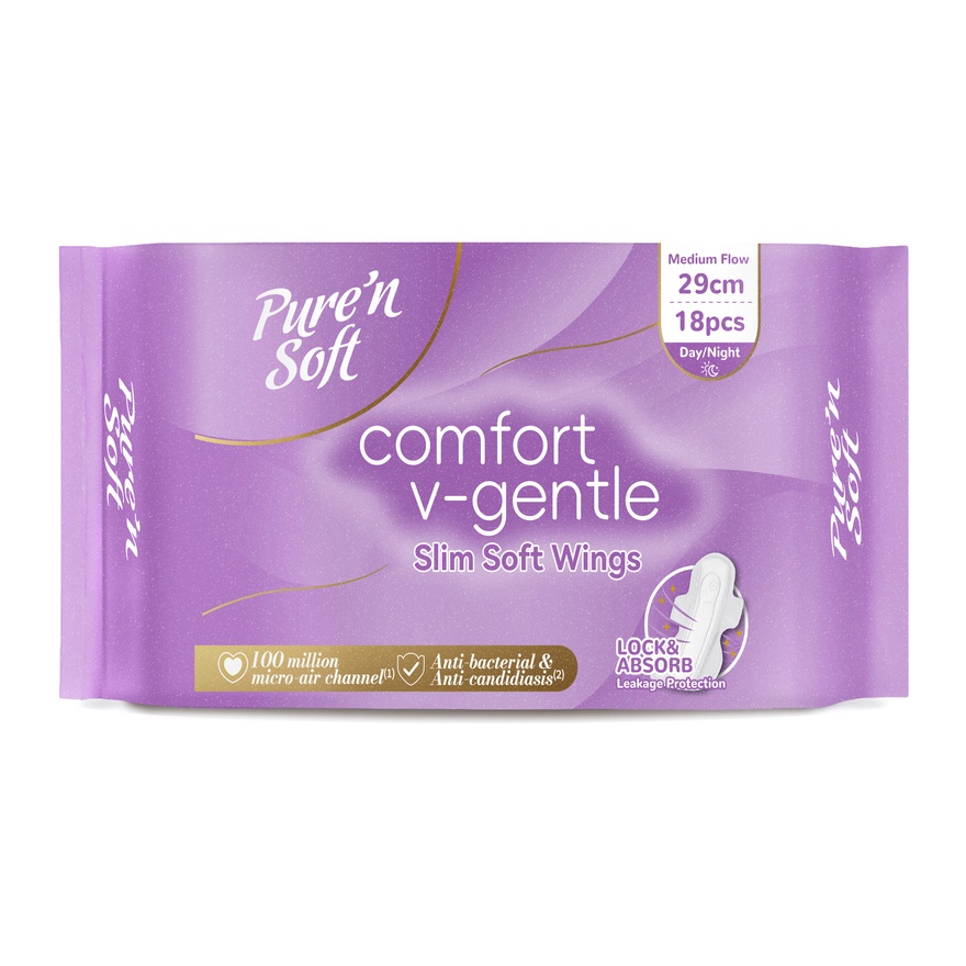Comfort V-Gentle Slim Wings Napkin 29cm 18s