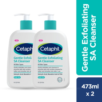 CETAPHIL - Gentle Exfoliating Salicylic Acid Cleanser 473ml x2