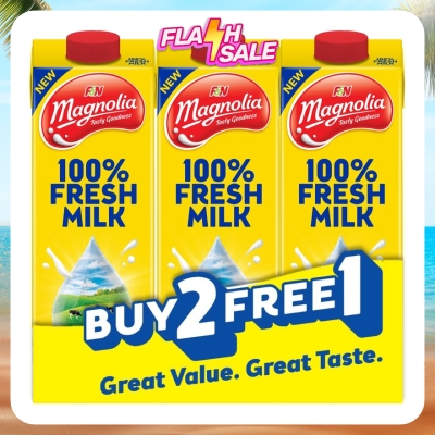 MAGNOLIA - UHT 100% Fresh Milk 3X1L (BUY 2 FREE 1)