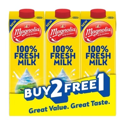 MAGNOLIA - UHT 100% Fresh Milk 3X1L (BUY 2 FREE 1)