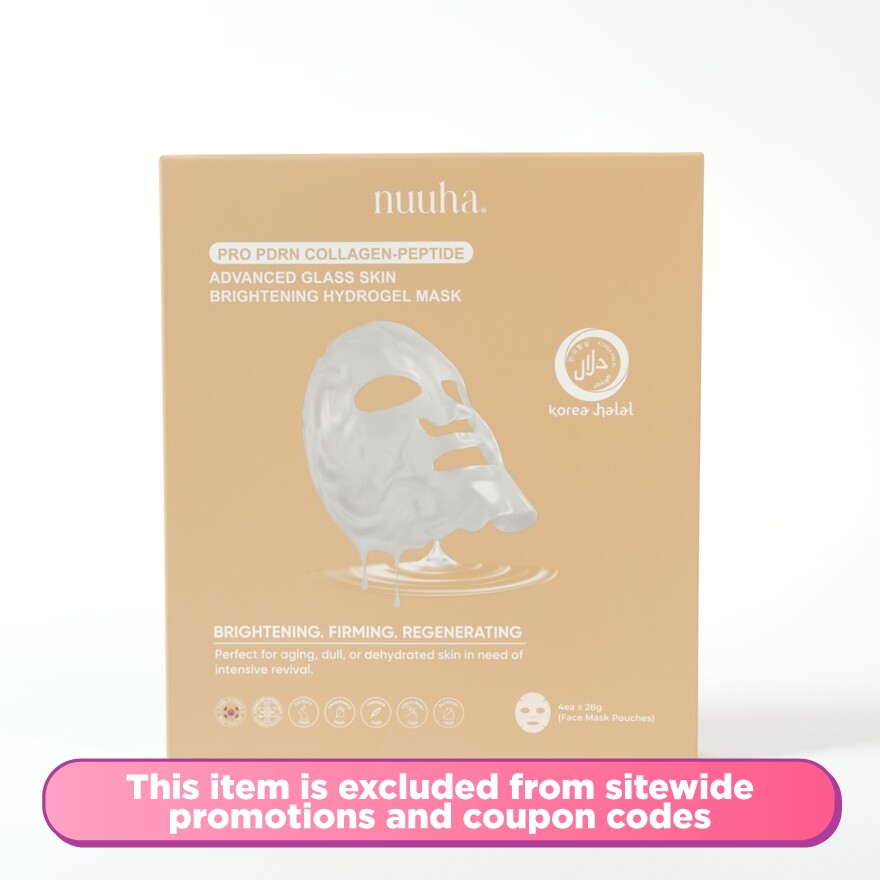 Pro PDRN Collagen-Peptide Advanced Glass Skin Brightening Hydrogel Mask 4s
