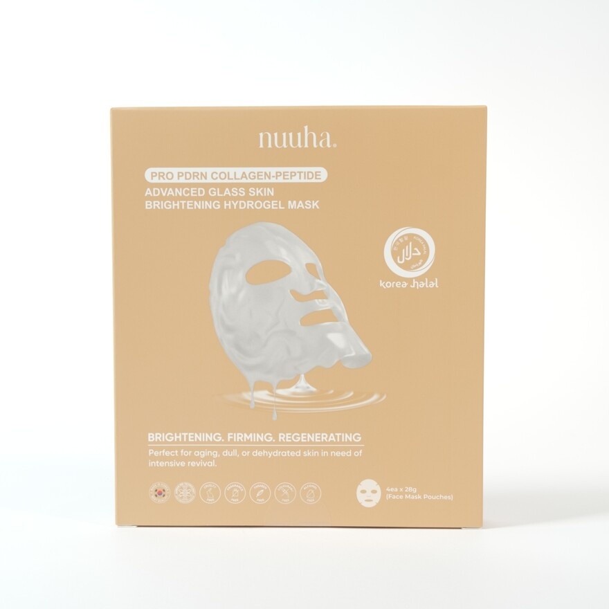 Pro PDRN Collagen-Peptide Advanced Glass Skin Brightening Hydrogel Mask 4s